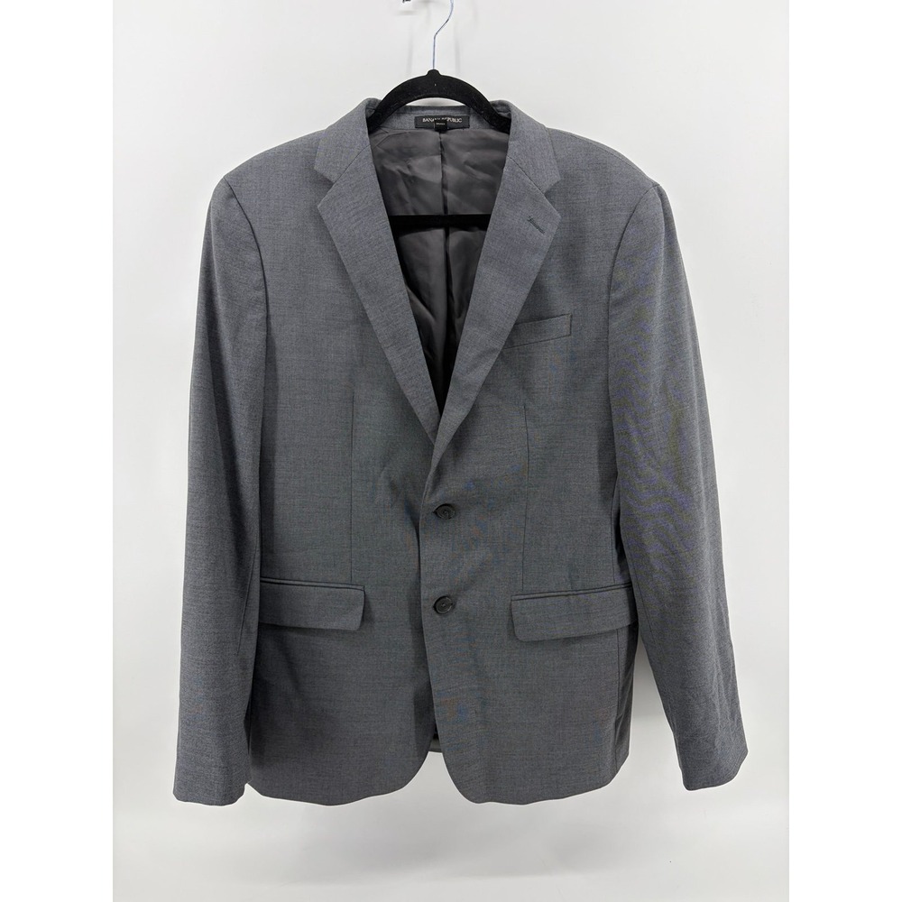 Banana Republic, Sport Coat/Blazer, Gray Slim Fit, Two Button, Men's Size 42